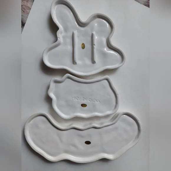 Vintage* Easter Rabbit 3-Section Ceramic Serving Plate - Picture 6 of 9